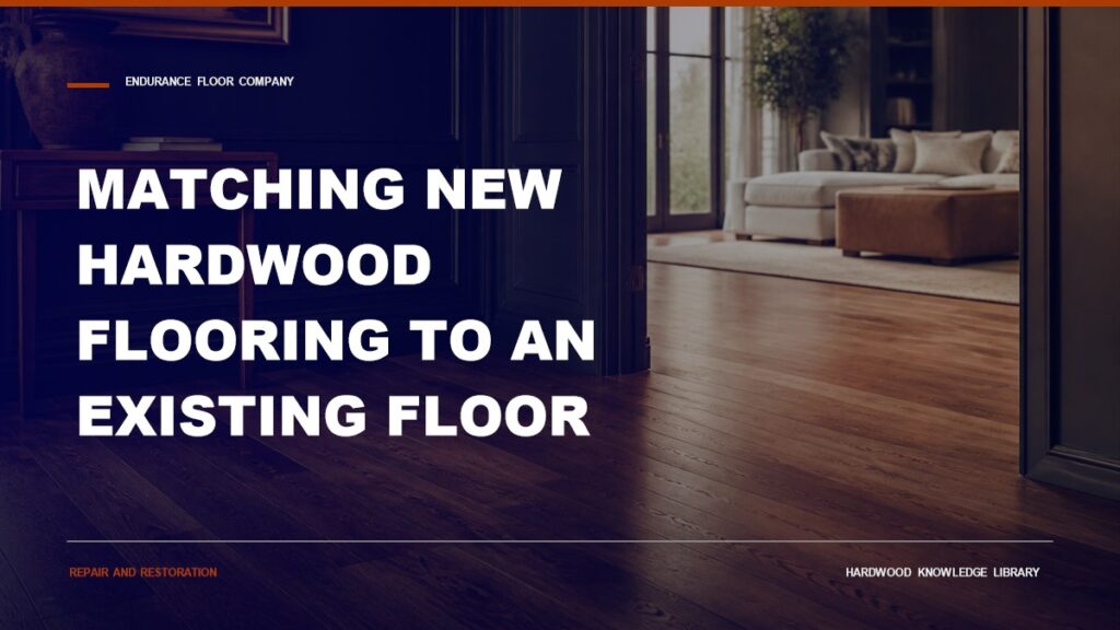 Matching New Hardwood Flooring To An Existing Floor