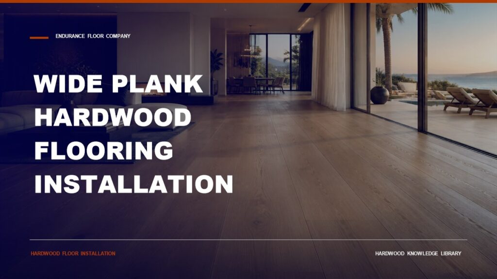 Wide Plank Hardwood Flooring Installation